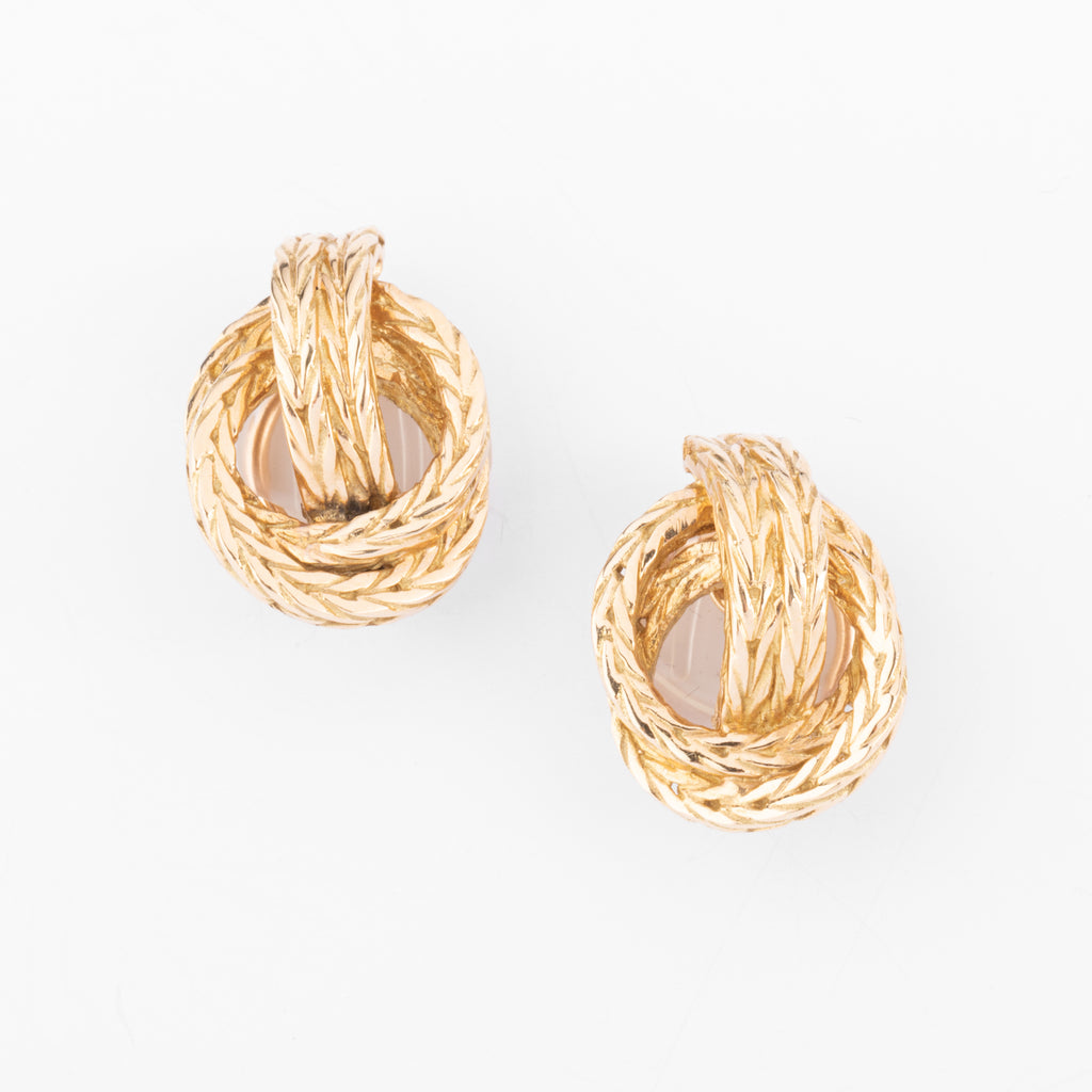Boucles d'oreilles or jaune signée Hermès