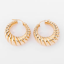 Charger l'image dans la galerie, Boucles d'oreilles en or jaune godronné
