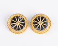 Boucles d'oreilles du créateur grec Ilias Lalaounis en or et sodalite