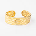 Bracelet jonc or jaune du créateur Ilias Lalaounis texturé