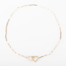 Charger l'image dans la galerie, Collier or rose Dinh Van formant 2 cœurs
