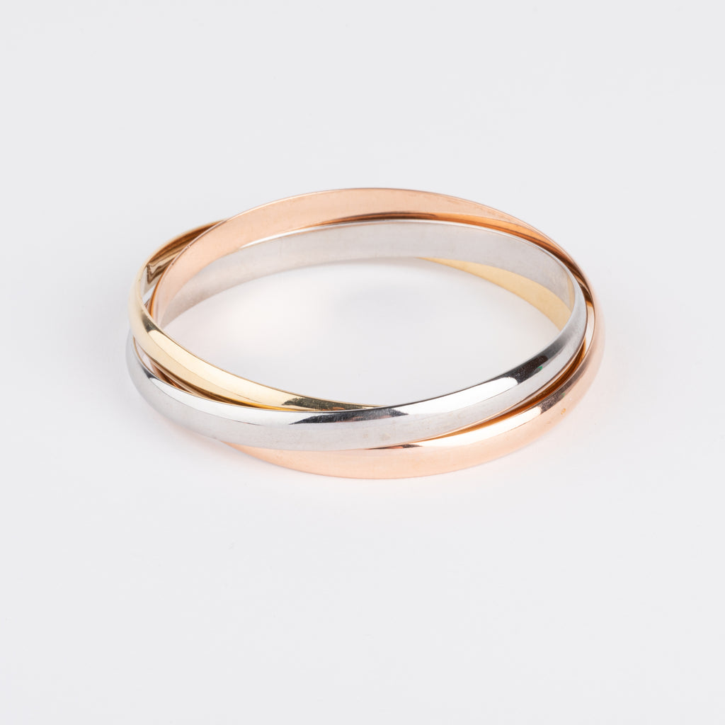 Bracelet 3 ors de la maison Cartier collection Trinity