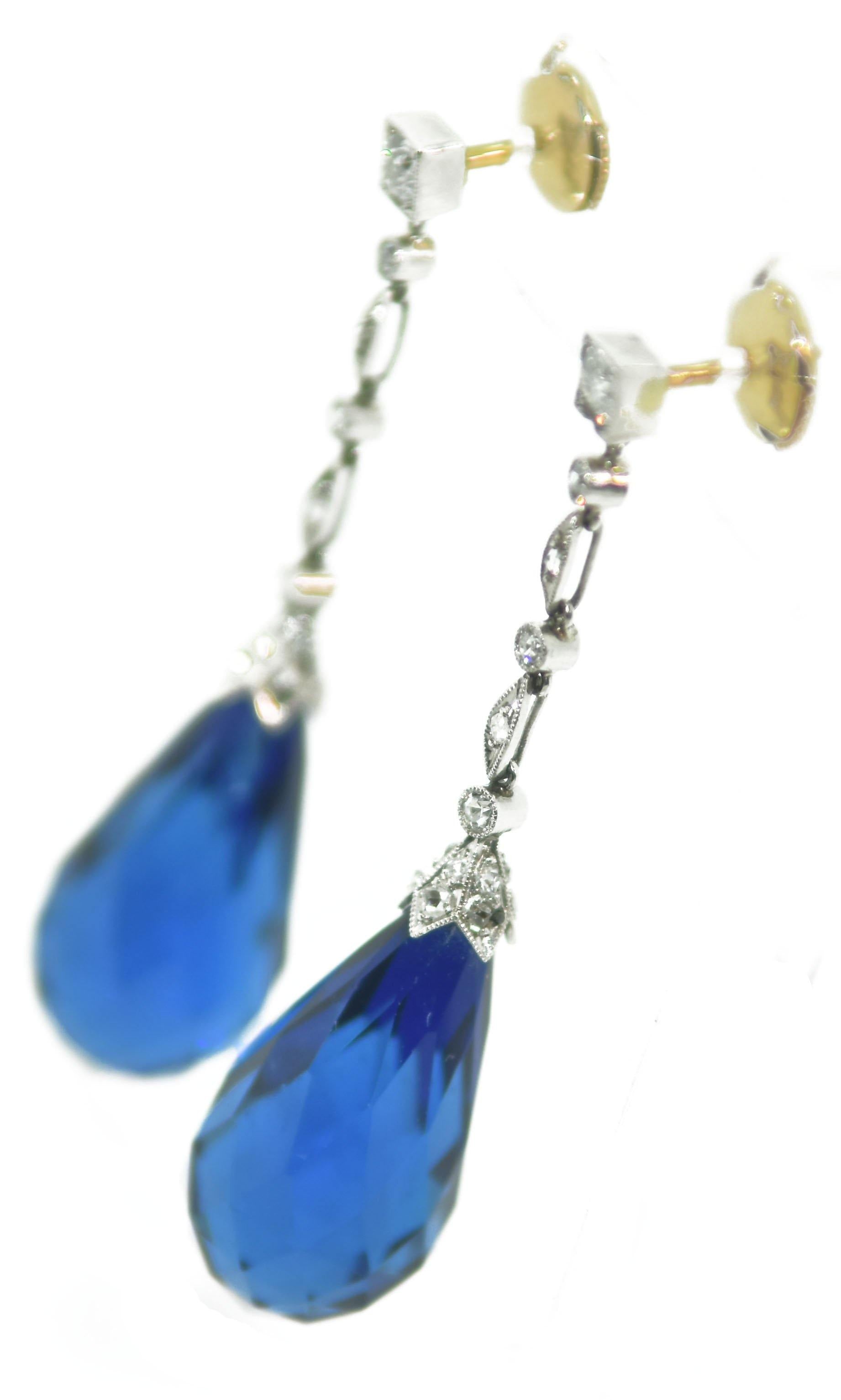 Boucles d'oreilles en diamants et platine - adalgyseboutique