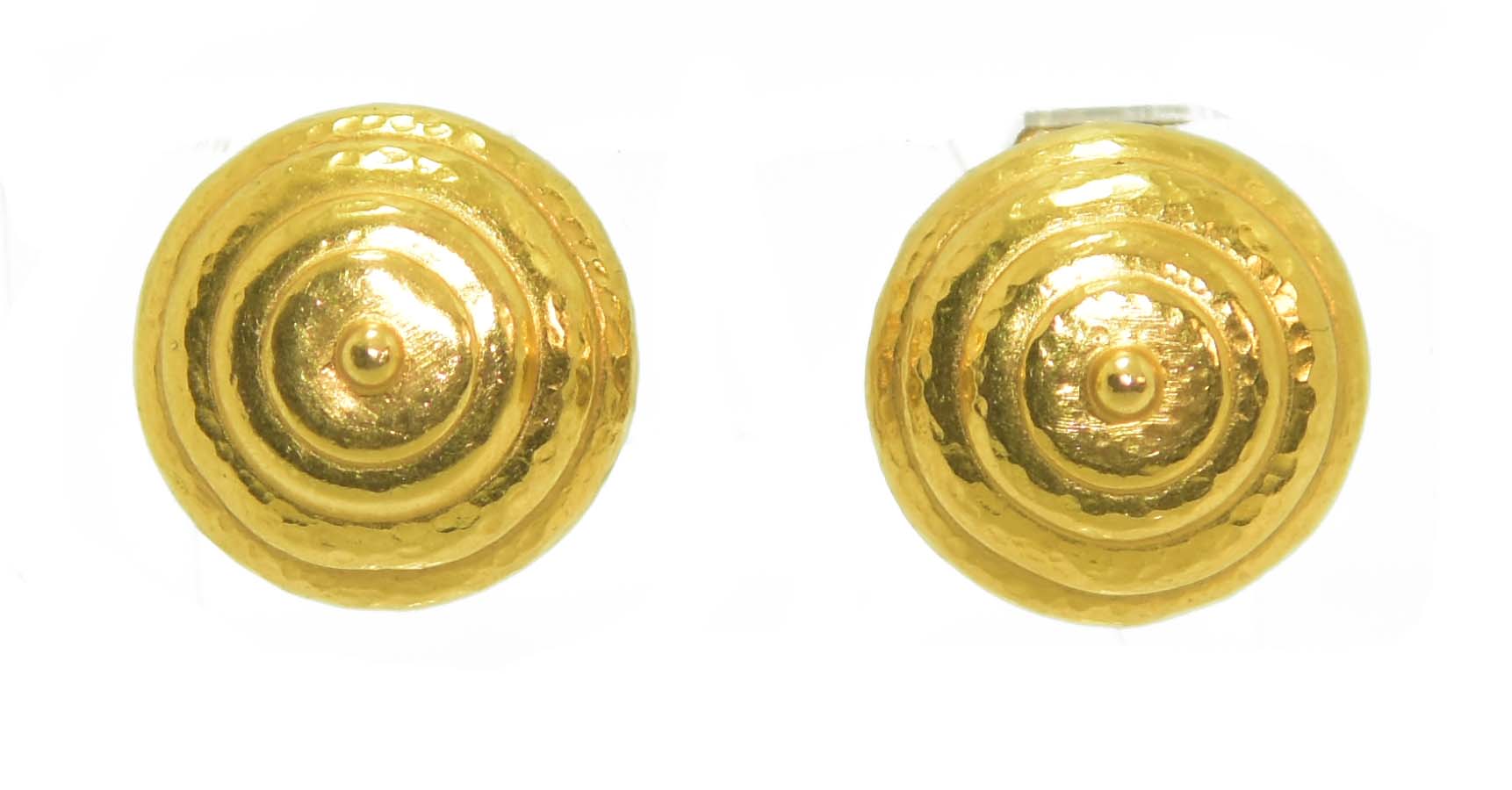 Paire de clips d'oreilles Lalaounis or jaune
