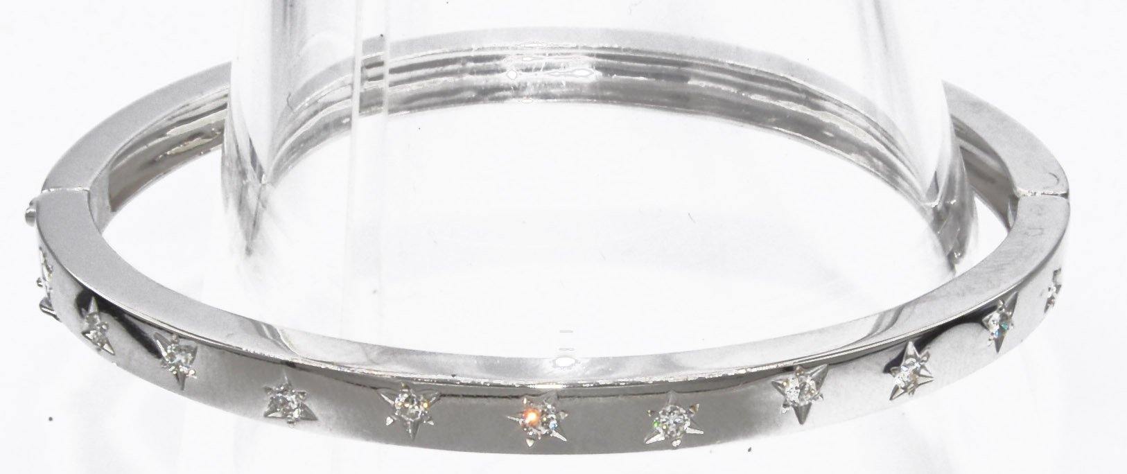 Bracelet jonc or blanc forme ruban - adalgyseboutique