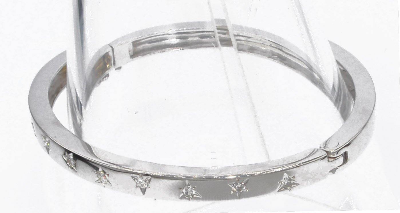 Bracelet jonc or blanc forme ruban - adalgyseboutique