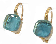Charger l'image dans la galerie, Paire de boucles d'oreilles de la maison Pomellato modéle Nudo en Topaze Bleue - adalgyseboutique
