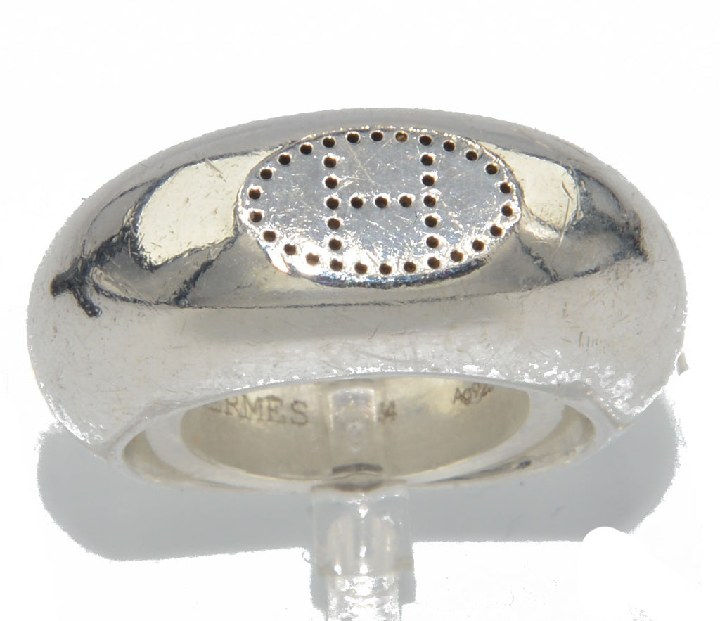 Bague en argent signée Hermès