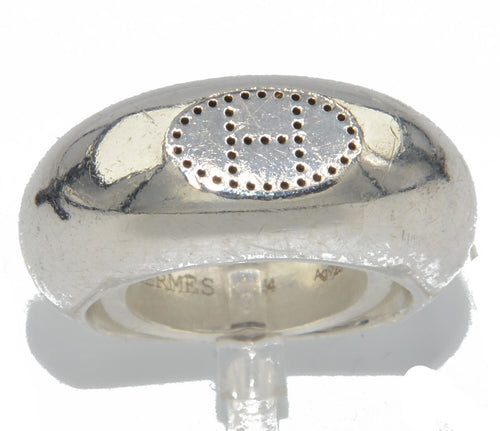 Bague en argent signée Hermès