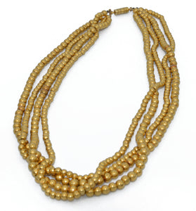 Collier Marseillais or jaune 4 rangs