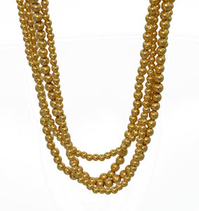 Collier Marseillais or jaune 4 rangs