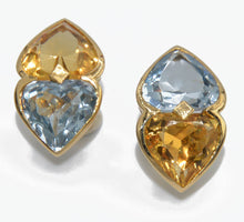 Charger l'image dans la galerie, Boucles d'oreilles en or jaune et pierres fines
