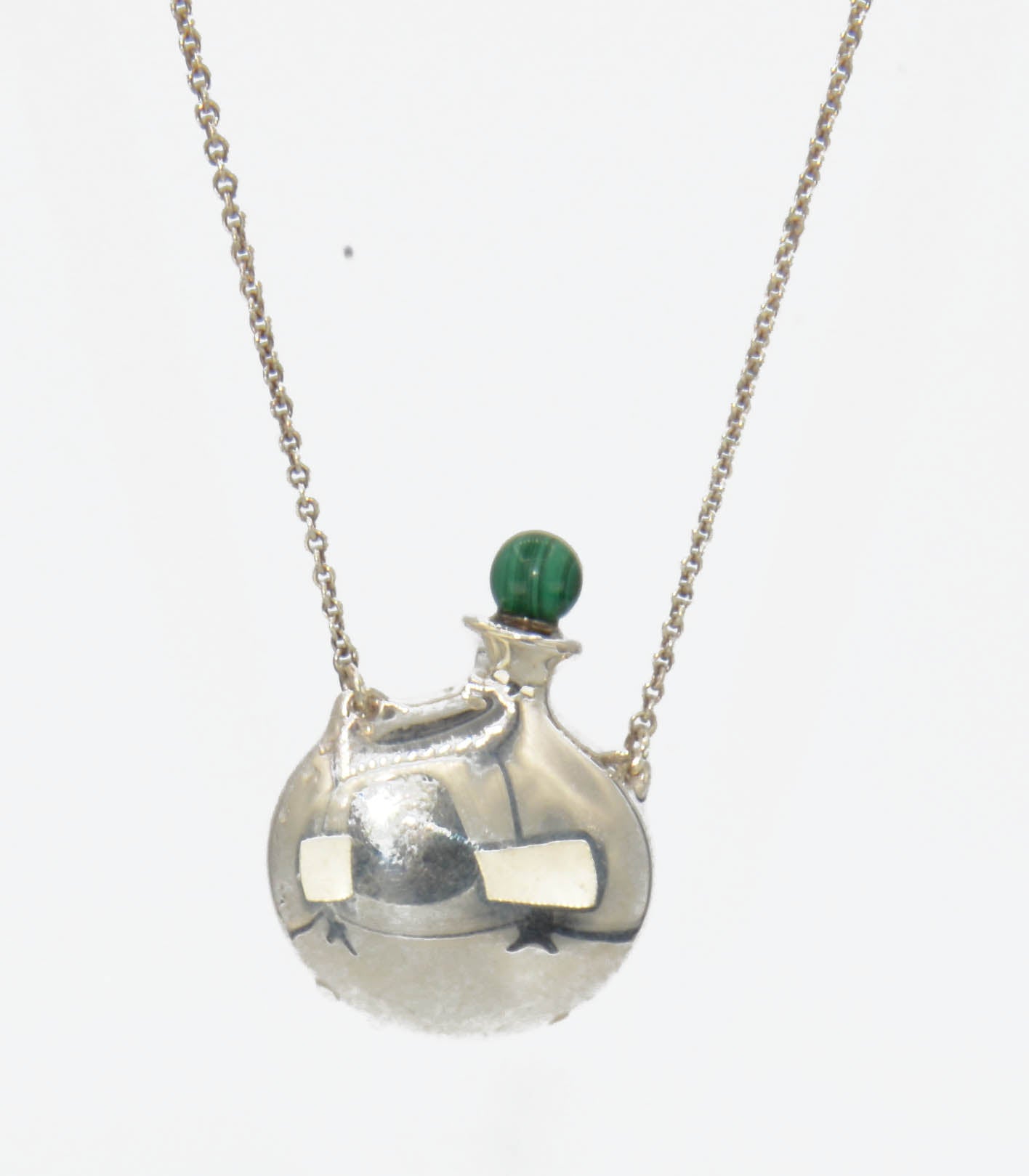 Pendentif flacon en argent de la maison Tiffany collection Elsa Peretti