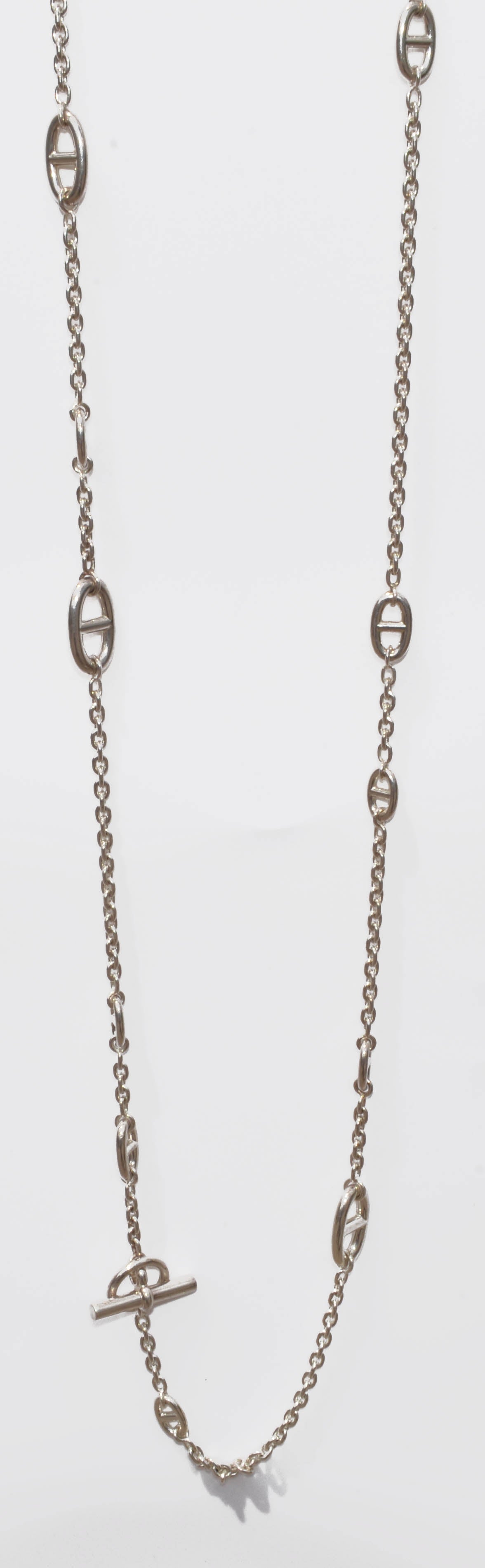 Sautoir en argent  Hermès modèle Farandole