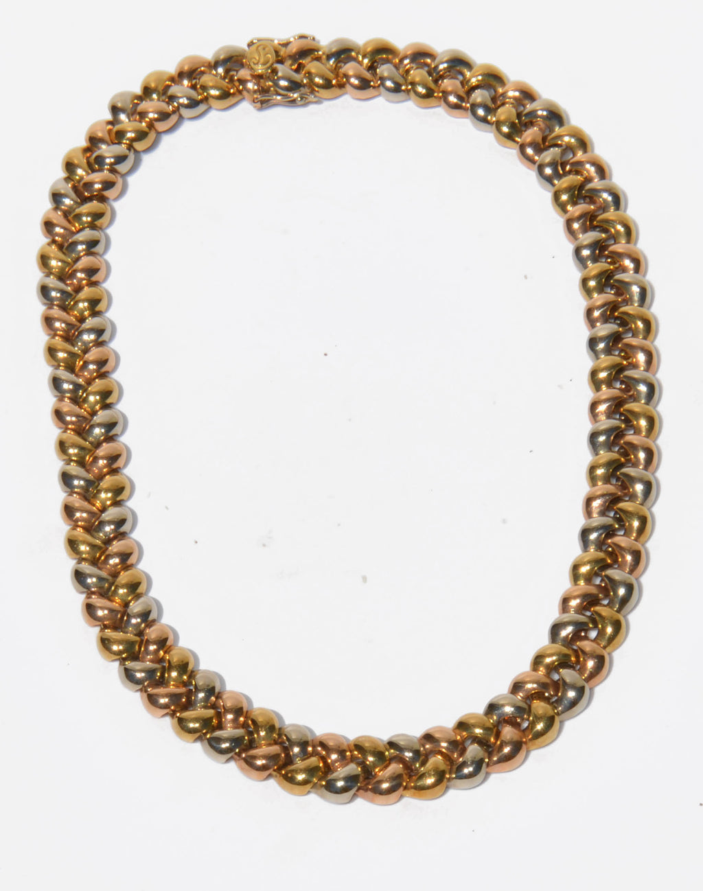 Collier Poiray 3 couleurs d'or modèle Tresse