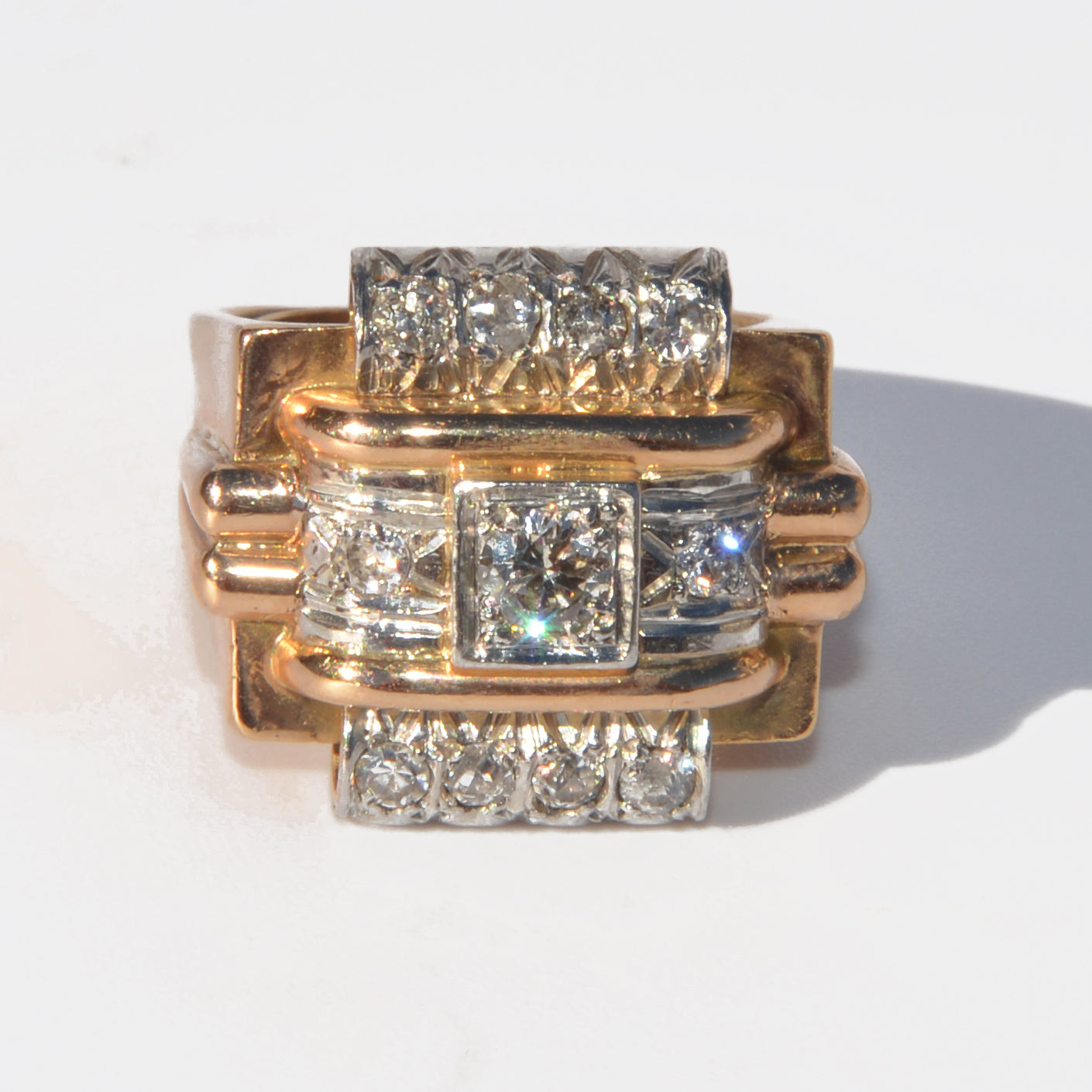 Bague platine et diamant 1950
