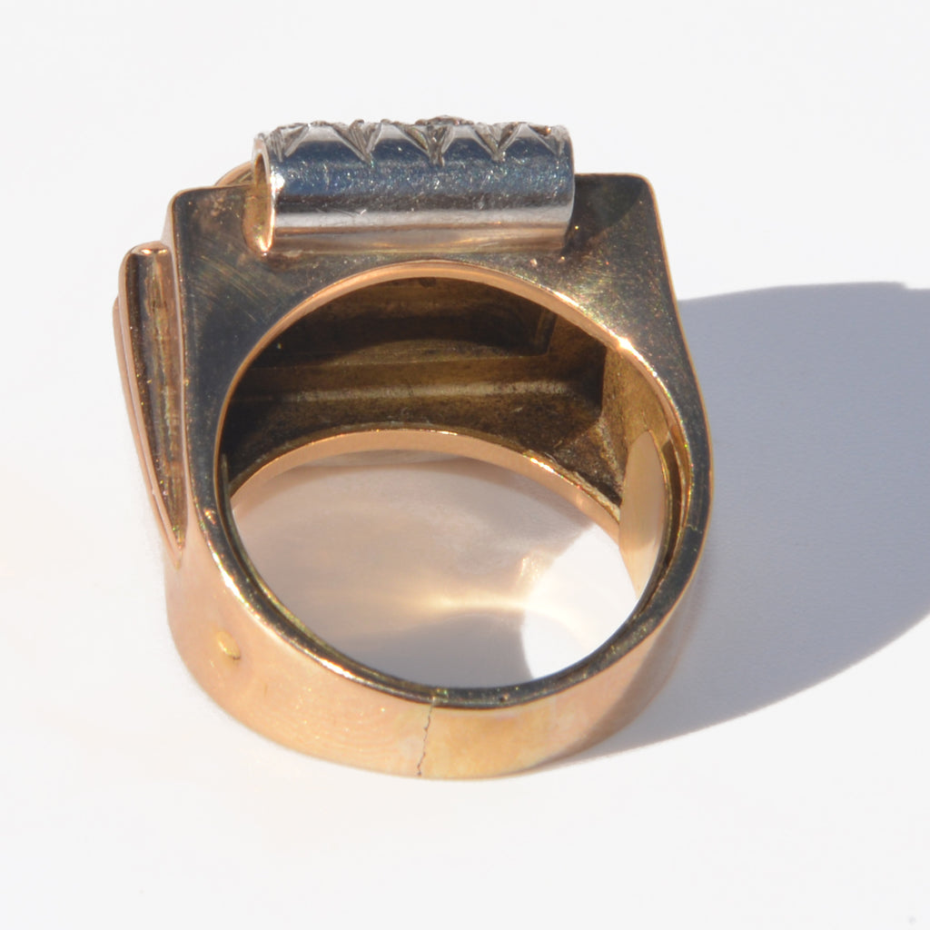 Bague platine et diamant 1950