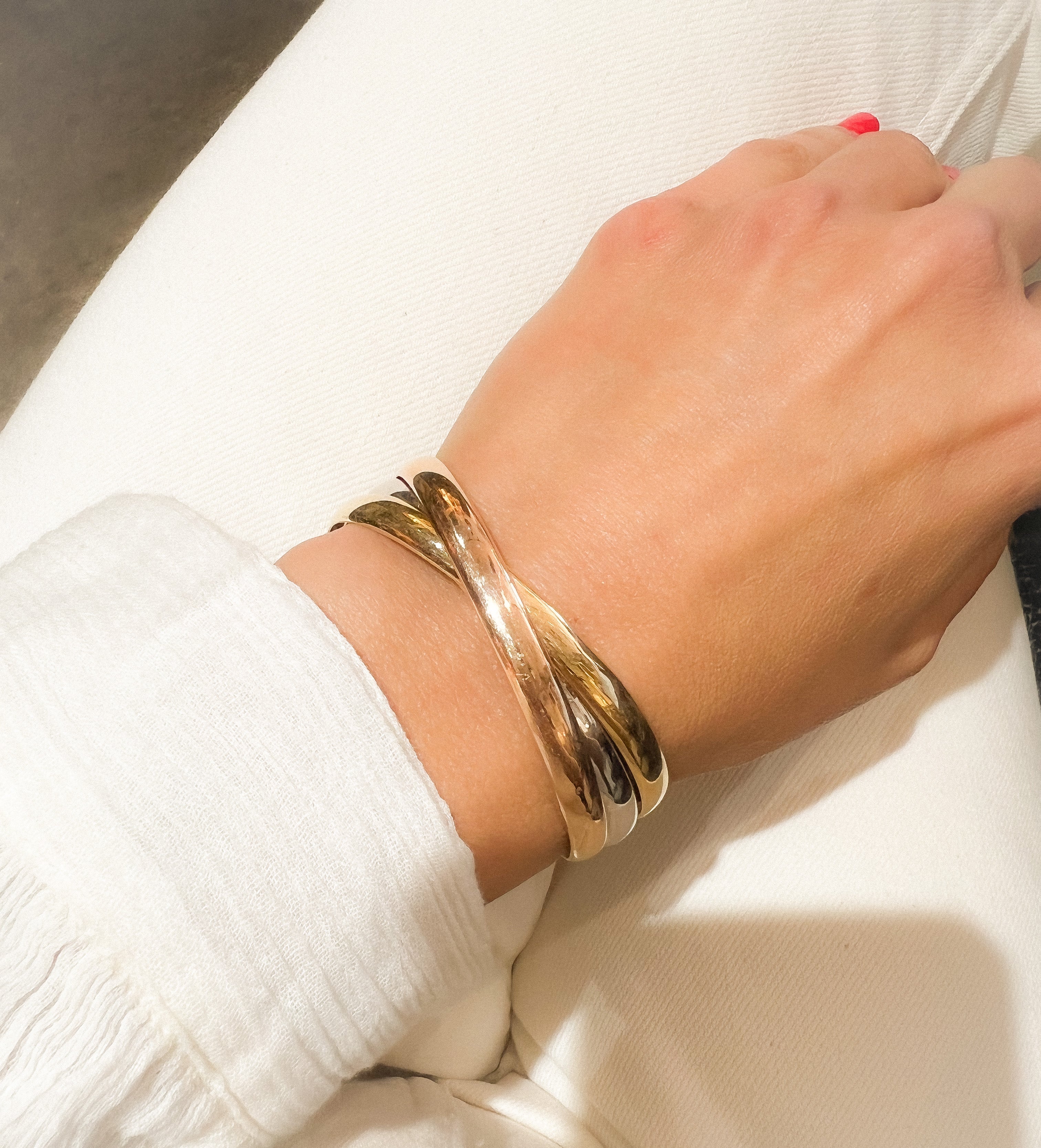 Bracelet 3 ors de la maison Cartier collection Trinity
