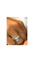 Charger l&#39;image dans la galerie, Bague en diamant et platine forme bandeau - adalgyseboutique

