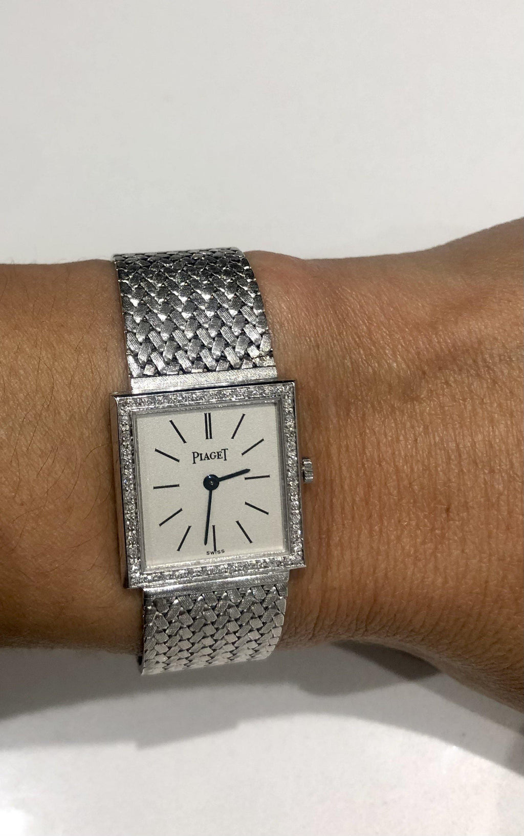 Montre Piaget or gris et diamant - adalgyseboutique