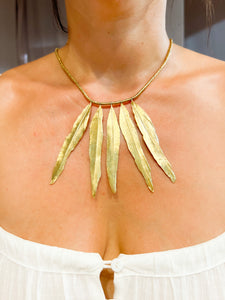 Collier en or H.Stern formant des plumes en or