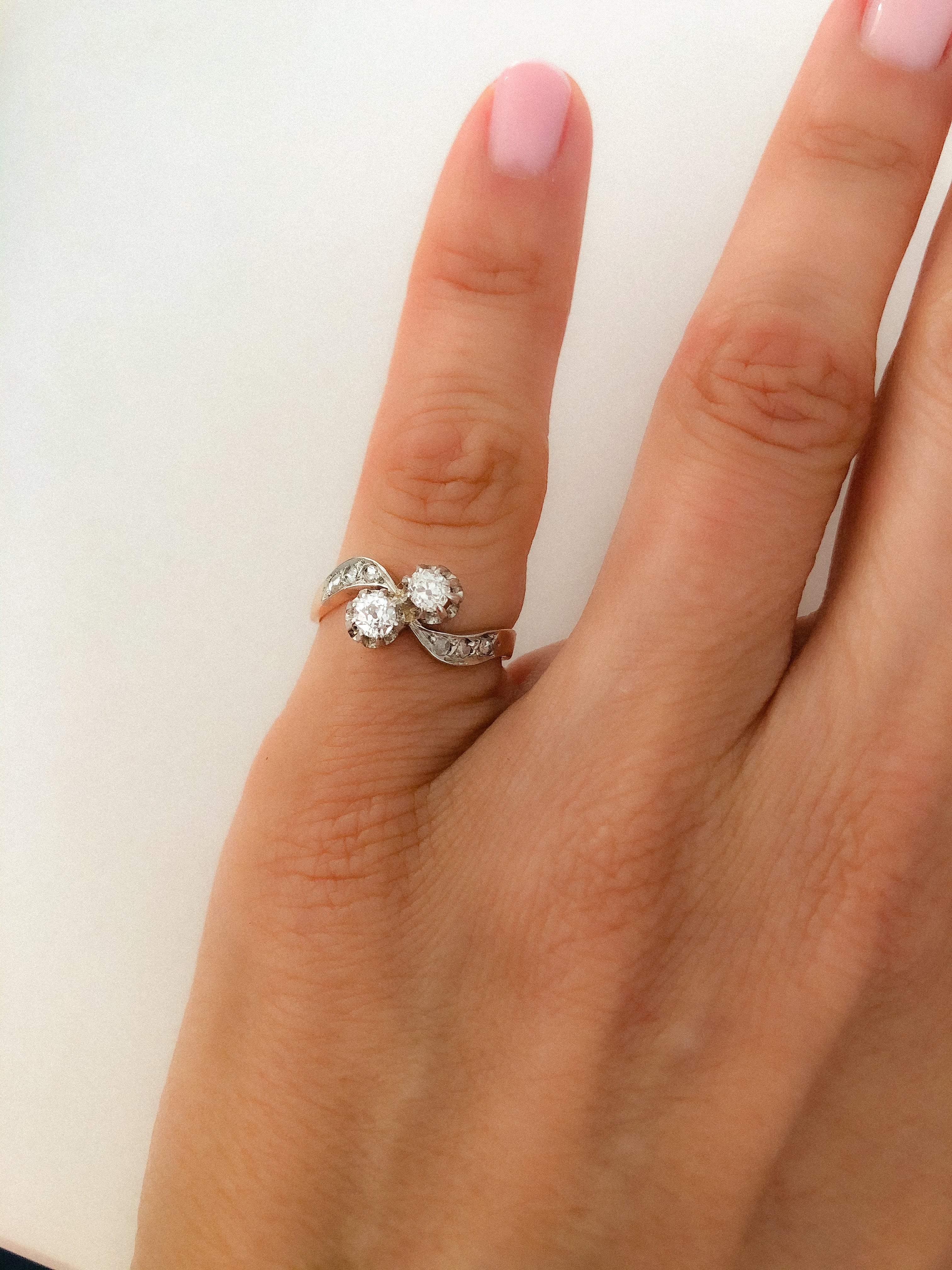 Bague toi & moi diamant