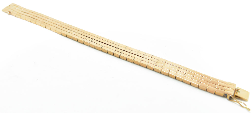 Bracelet or rose 18k formant des maillons rectangles - adalgyseboutique
