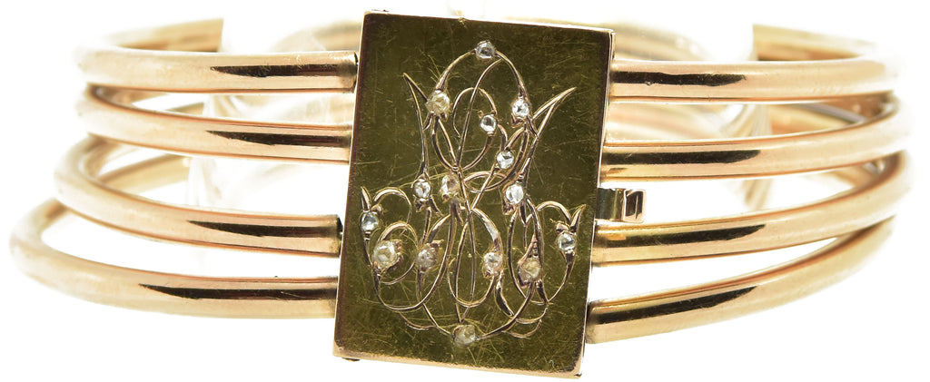 Bracelet jonc en or rose