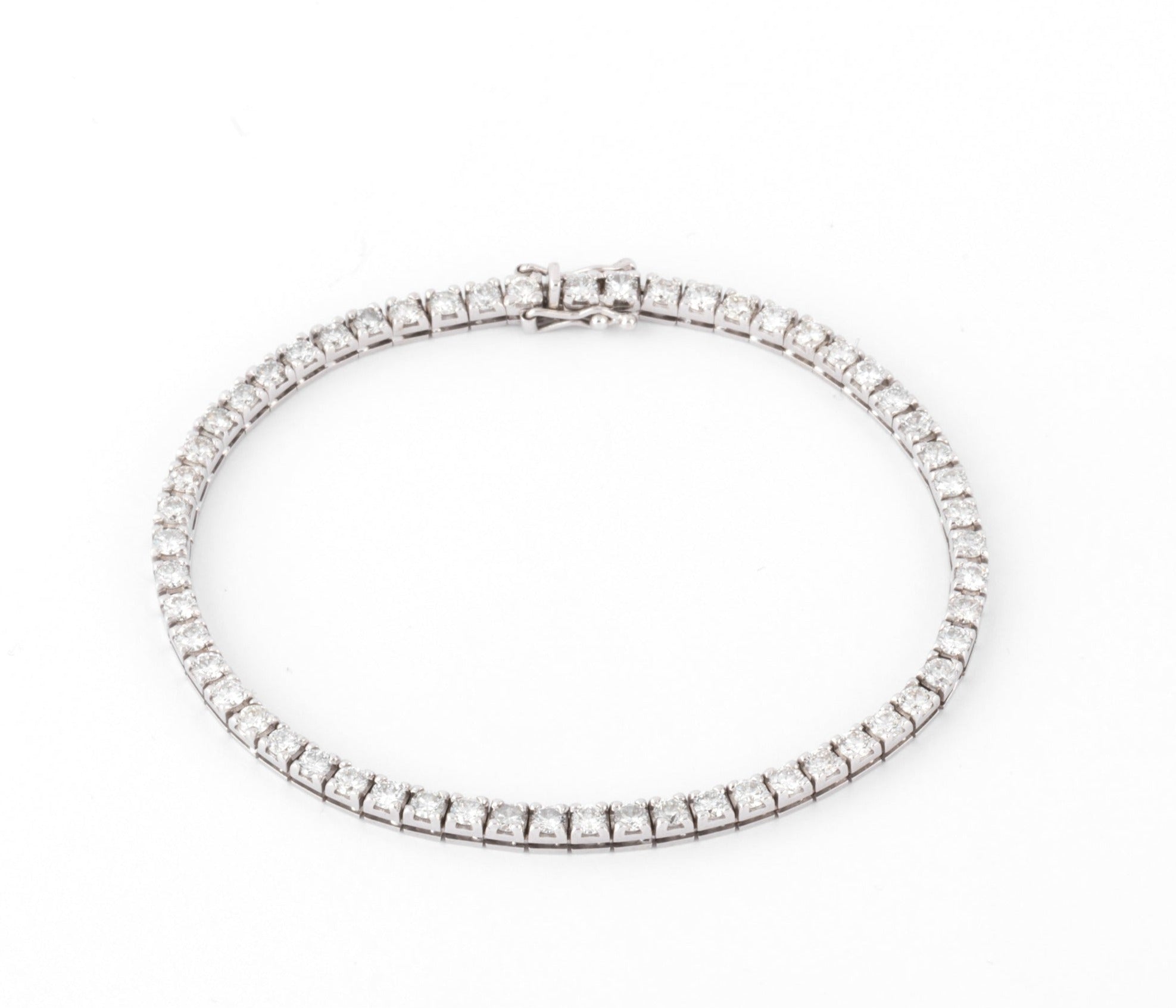 Bracelet rivière en or gris et diamant
