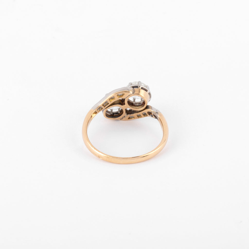 Bague Toi & Moi en diamant platine et or