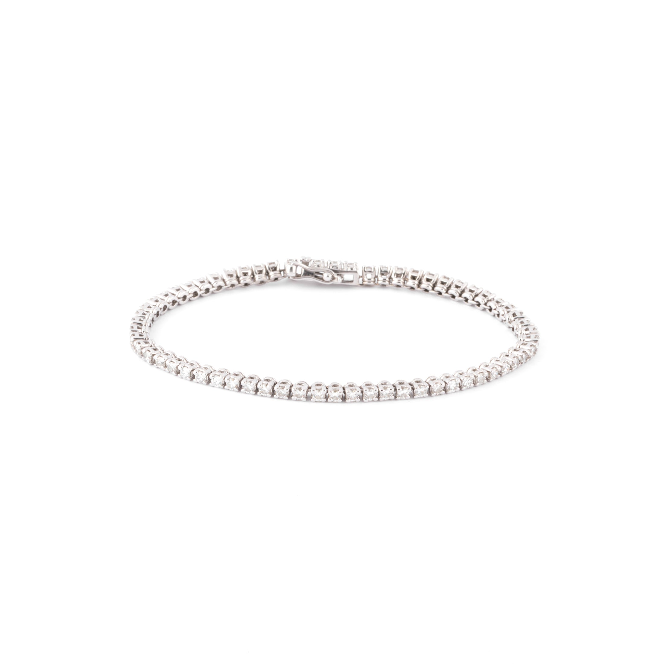 Bracelet rivière or gris en diamants