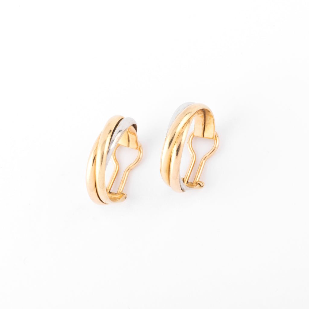 Créole en 3 ors de la maison Cartier modèle Trinity