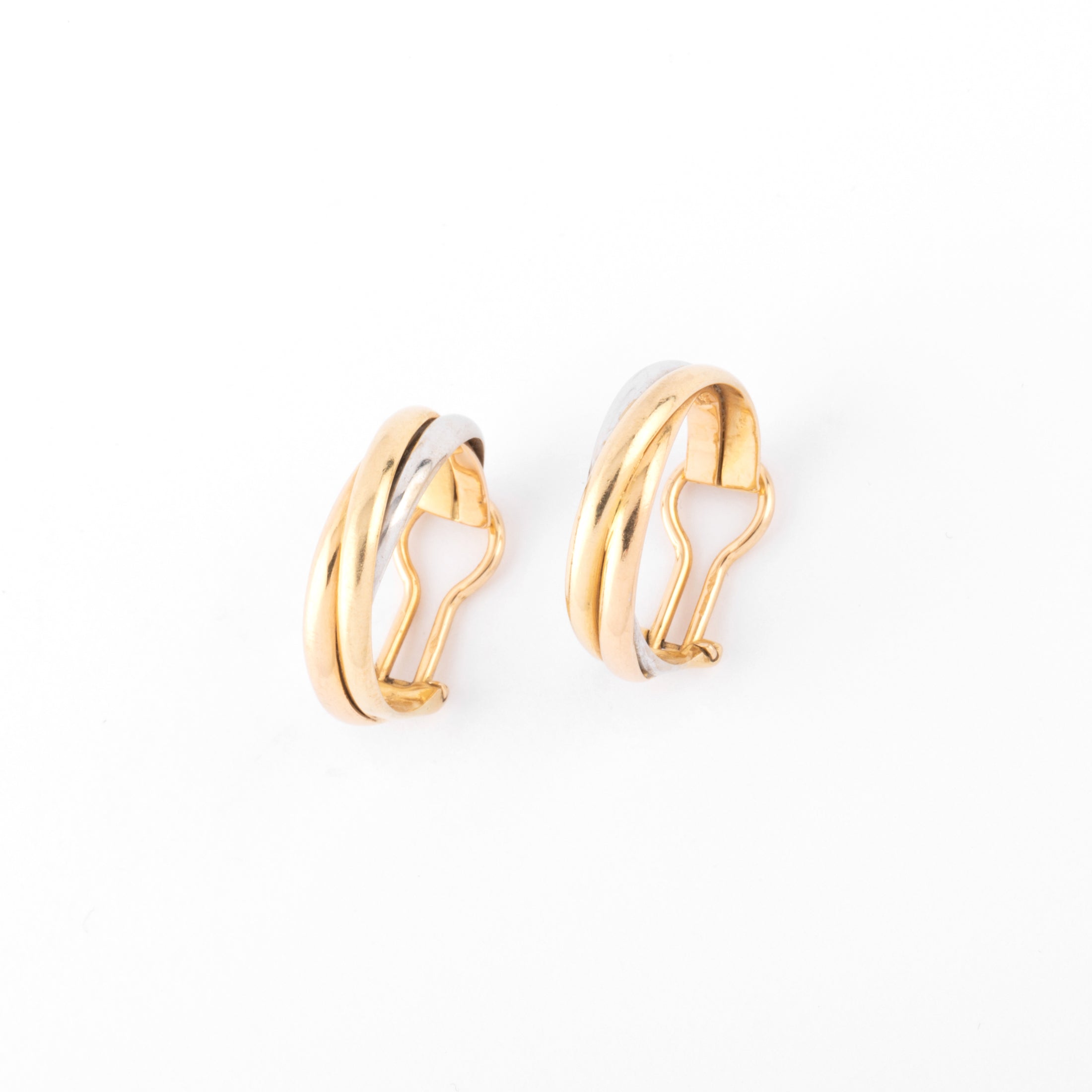 Créole en 3 ors de la maison Cartier modèle Trinity