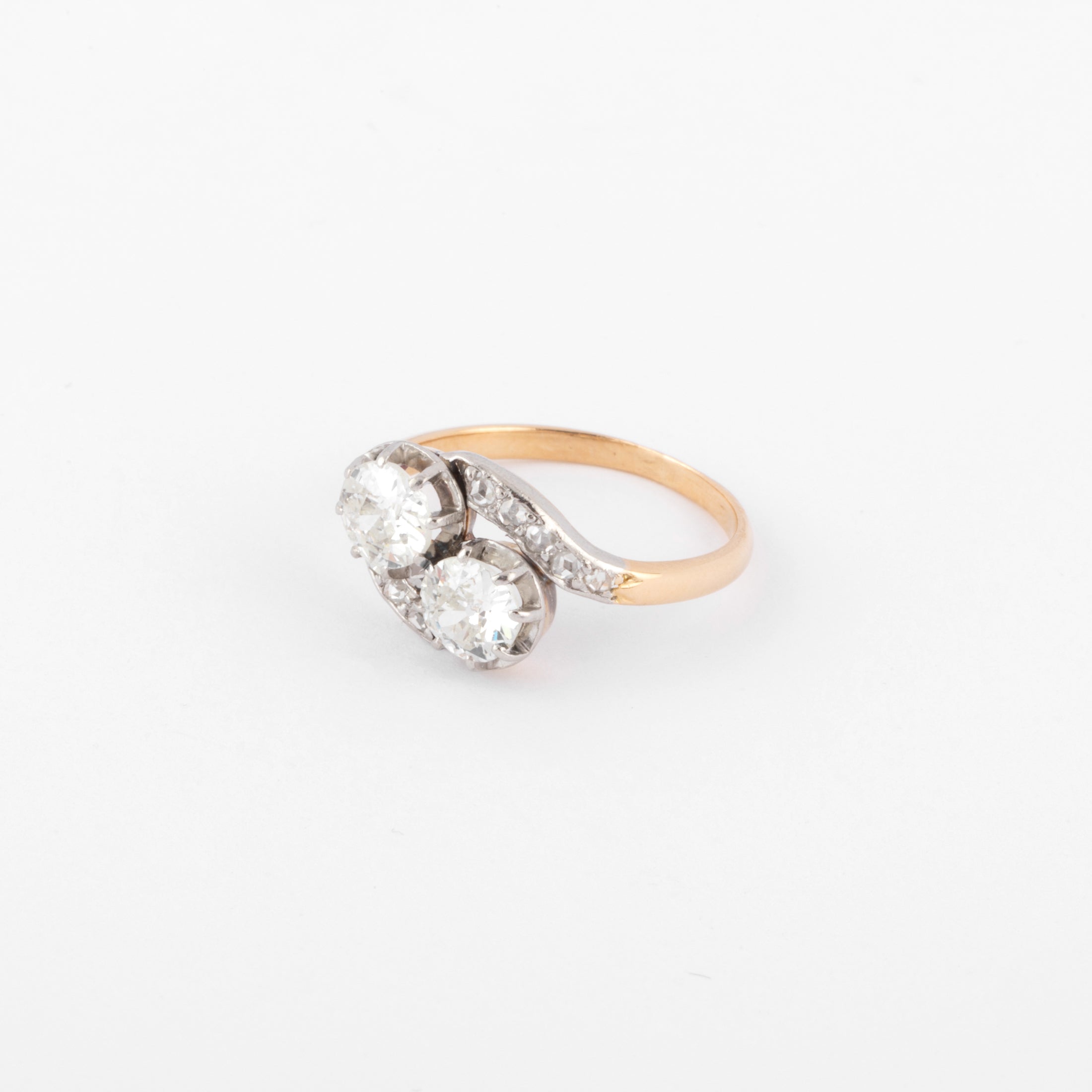 Bague Toi & Moi en diamant platine et or