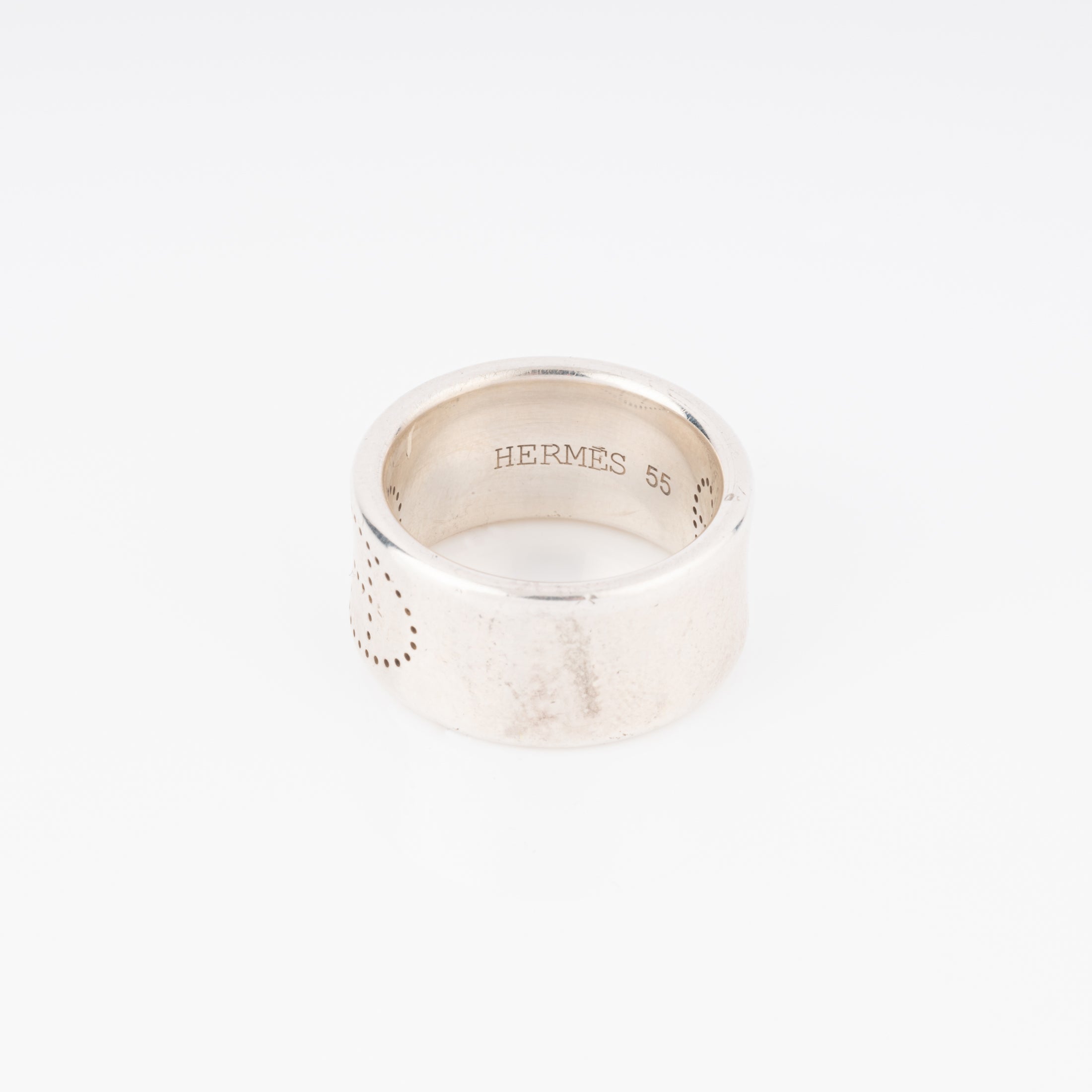 Bague Hermès argent Eclipse ruban