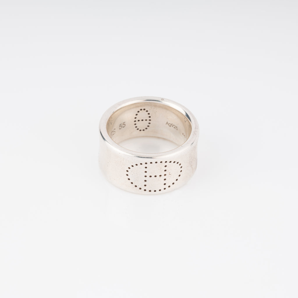 Bague Hermès argent Eclipse ruban
