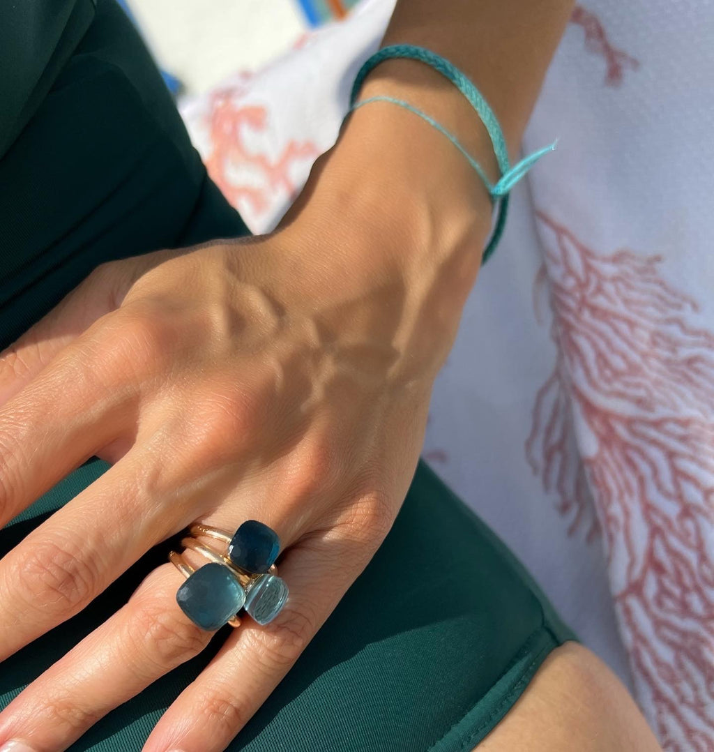 Bague nudo XL en topaze bleue london blue