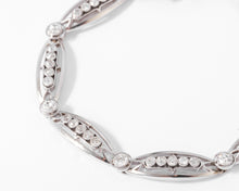 Charger l'image dans la galerie, Bracelet or platine et et diamant formant des maillons ovales

