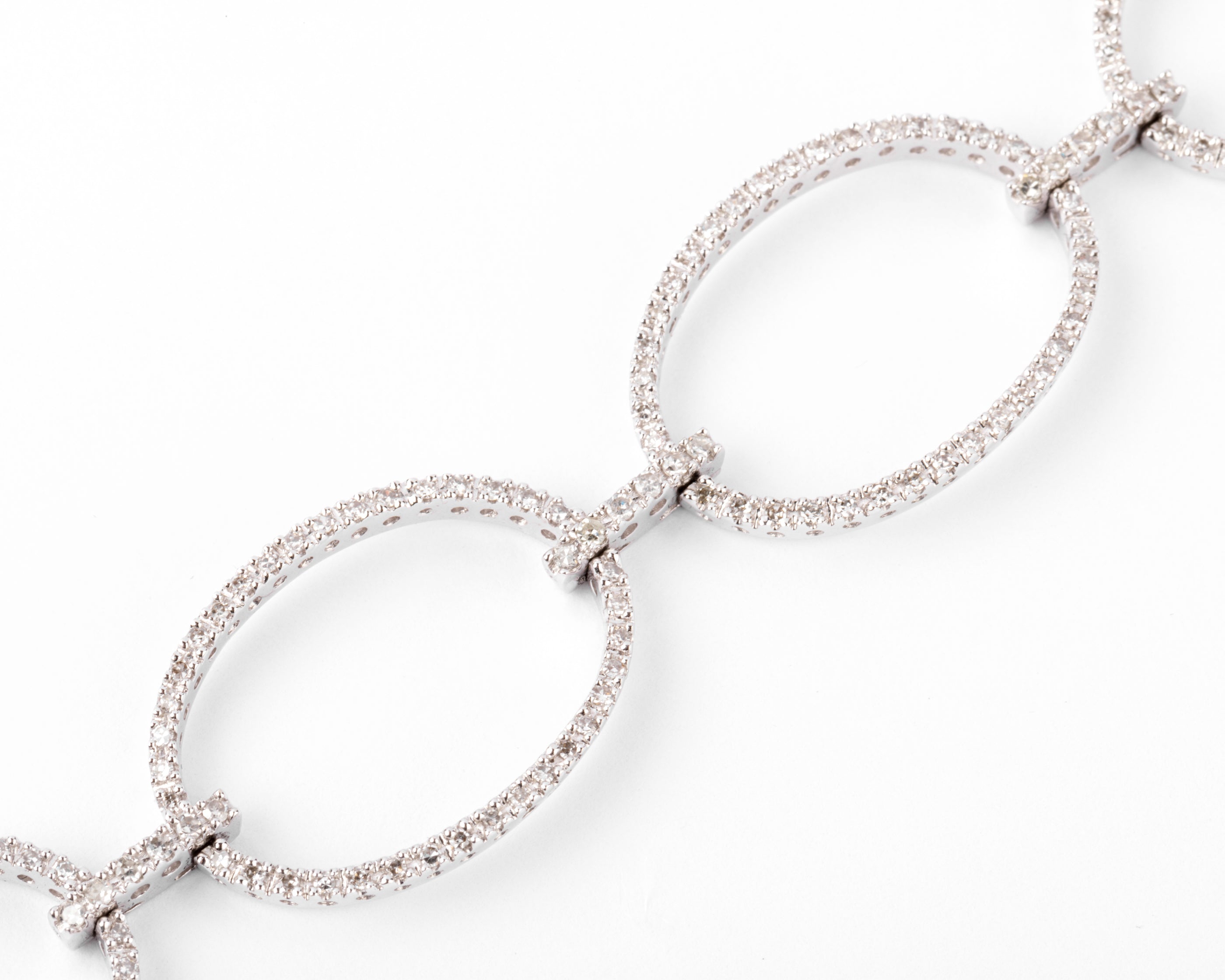 Bracelet maillons ovales en diamant