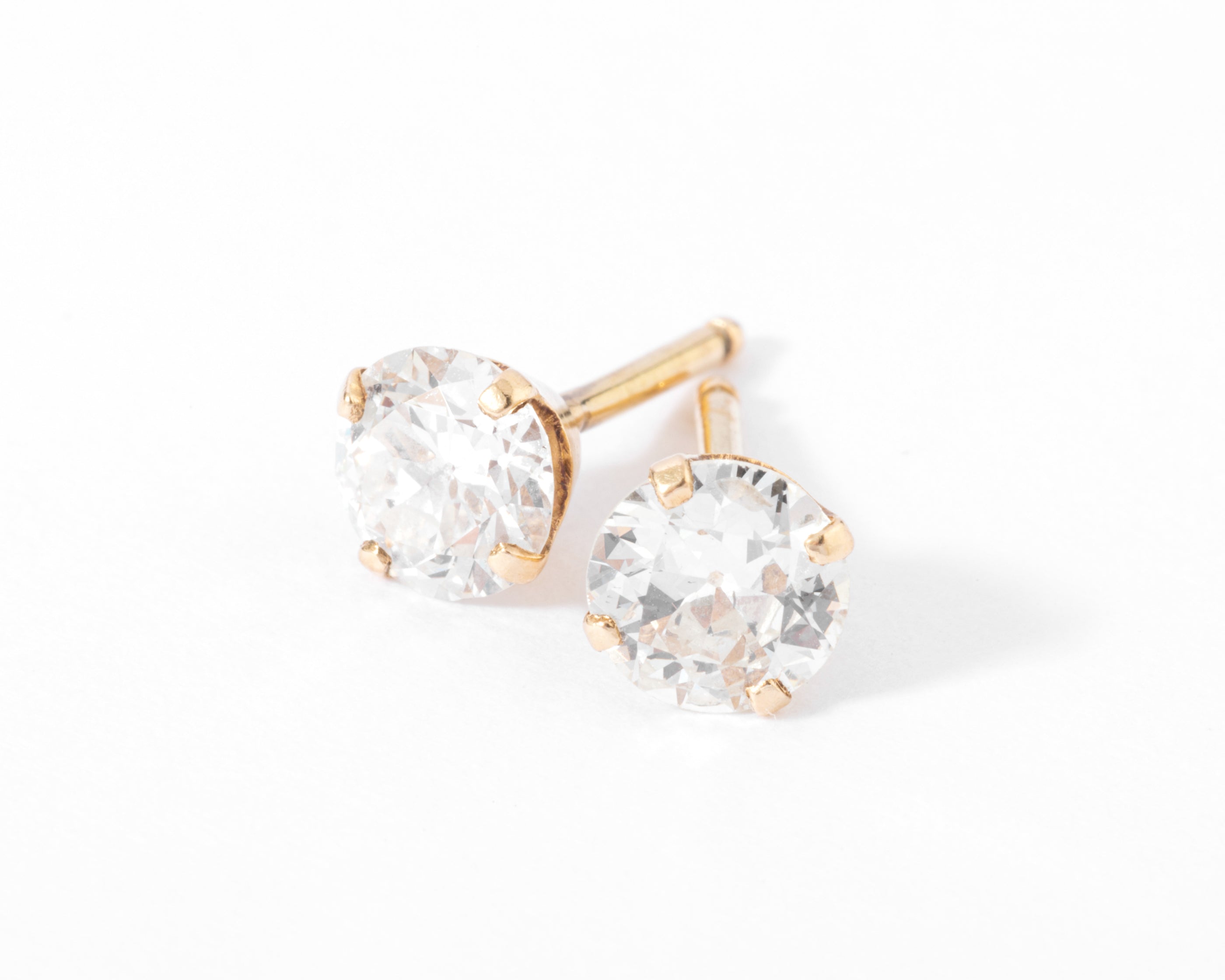 Paire de boucles d'oreilles en diamant taille ancienne