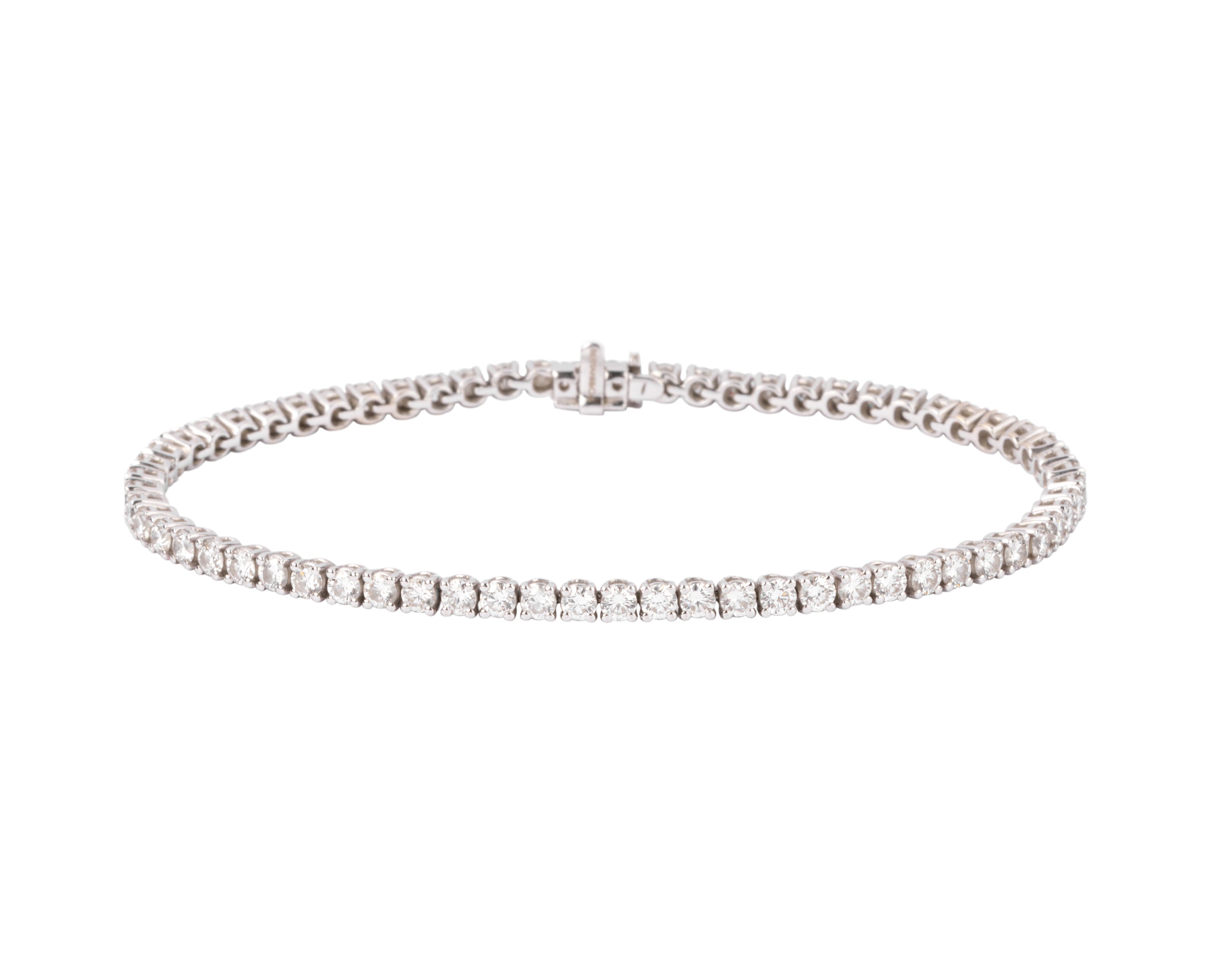 Bracelet riviere en diamant et or gris