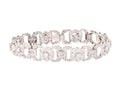 Bracelet or gris et platine au motifs octogonaux