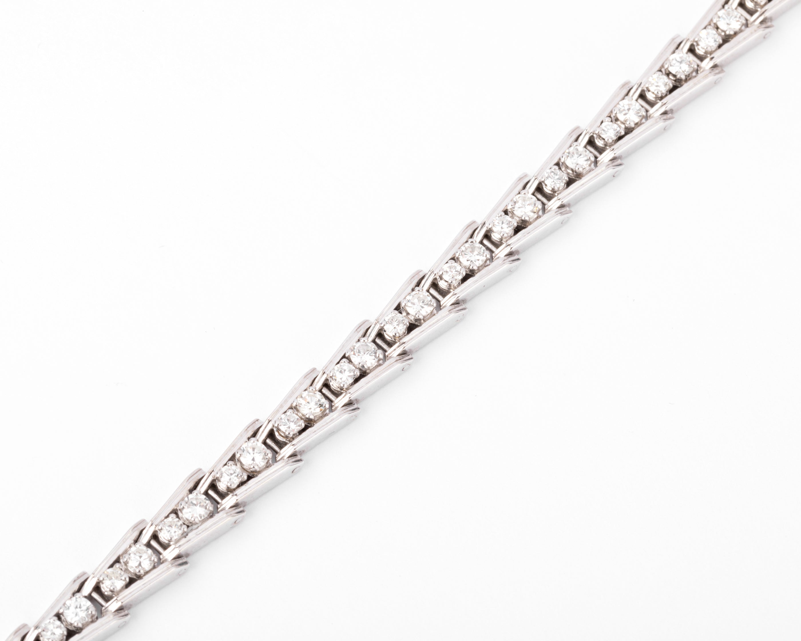 Bracelet riviere en diamant or gris et platine