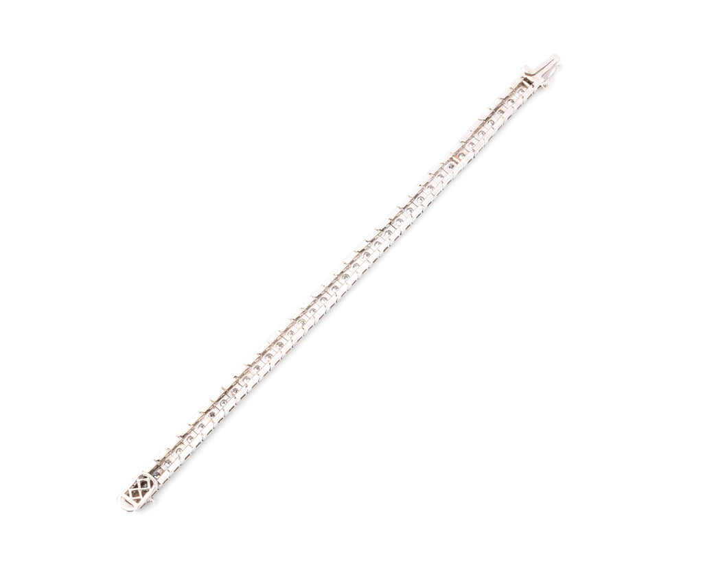 Bracelet en platine riviere en diamant